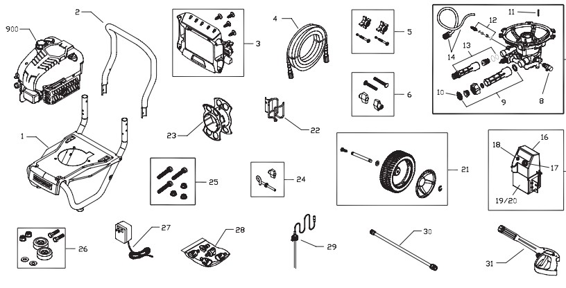 Craftsman Pressure Washer 020369-0 Parts